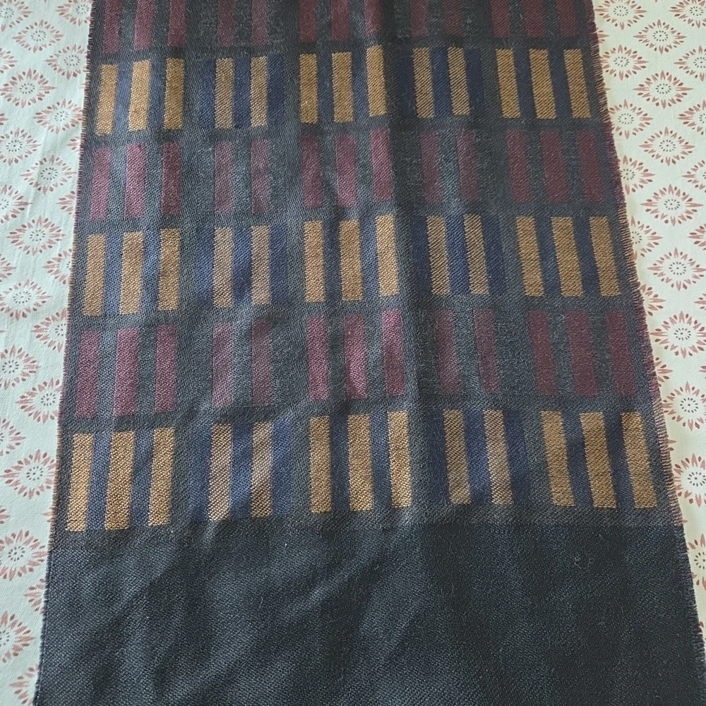 Men's  Merino Wool Fringe Scarf All‎ Over Pattern